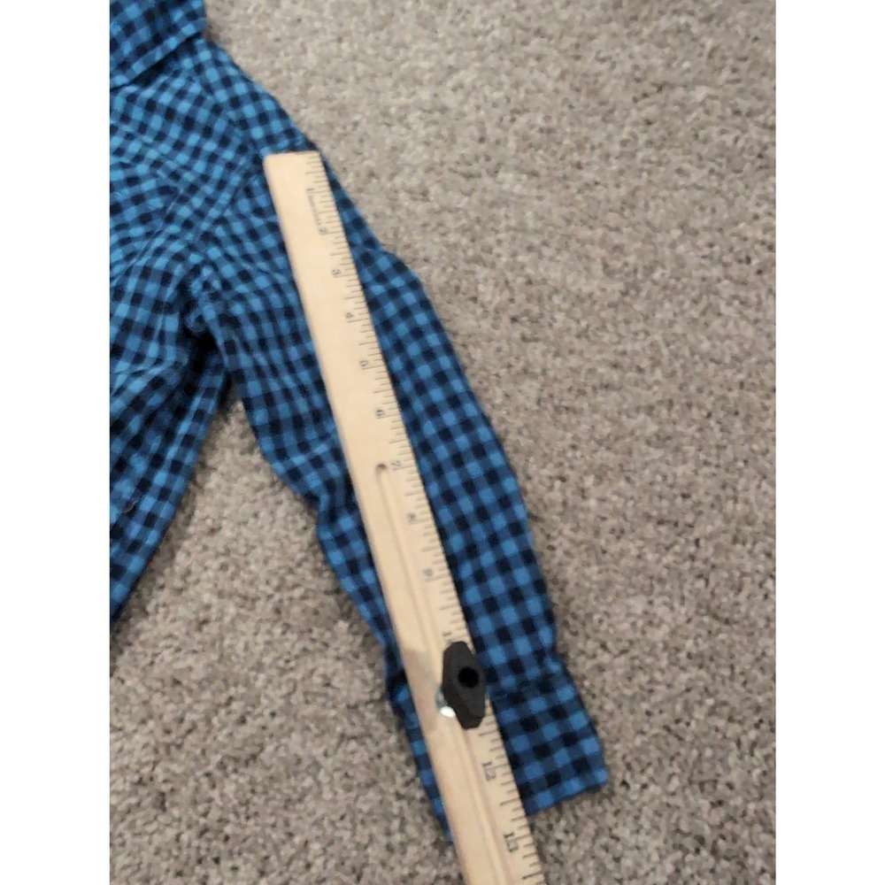 Ralph Lauren Boys Blue Gingham Check Button Down Shirt Long Sleeve 3T Pocket - Picture 5 of 6